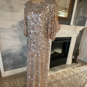 Parker Black Champagne Sequins Gown